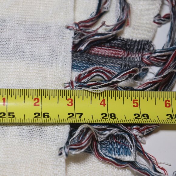 Torrid Striped Aztec Boho Open Front Fringe Sweater Vest, 1X - Picture 8 of 13